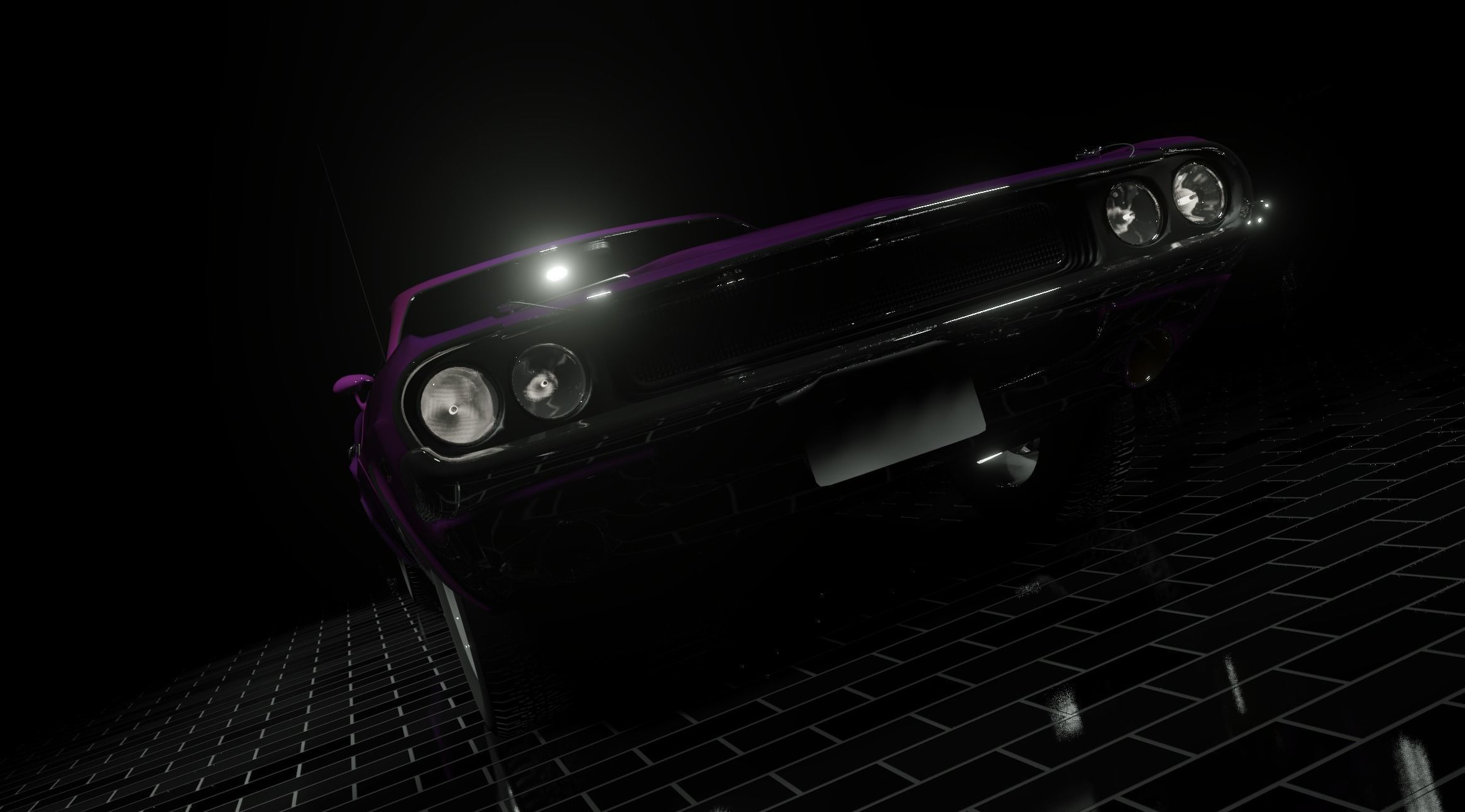 Modular Muscle Car 3D model_5