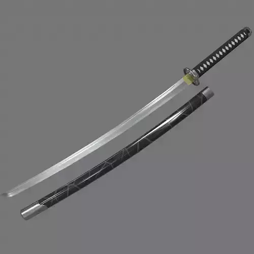 PBR Katana Japanese Sword Black
