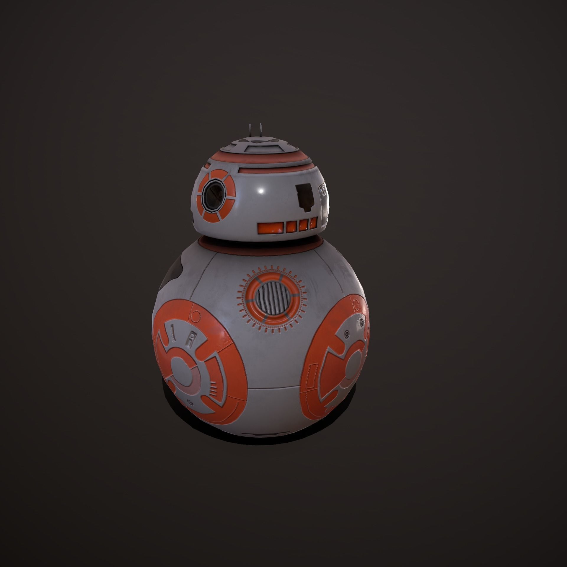 Droid V4 Low-poly 3D model_11