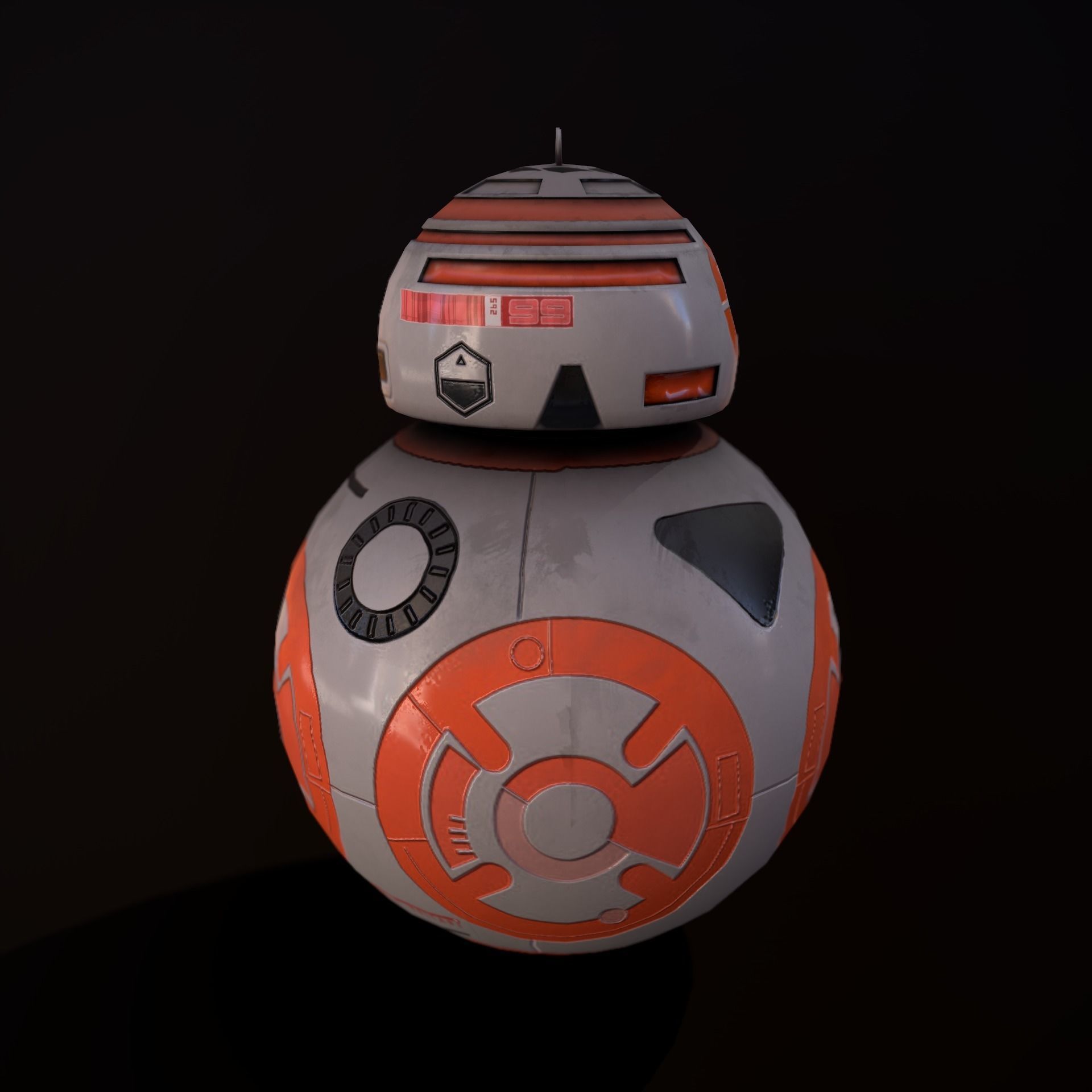 Droid V4 Low-poly 3D model_8