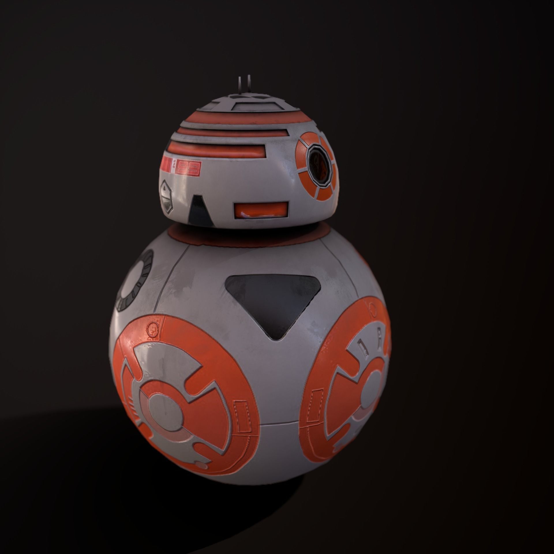 Droid V4 Low-poly 3D model_4