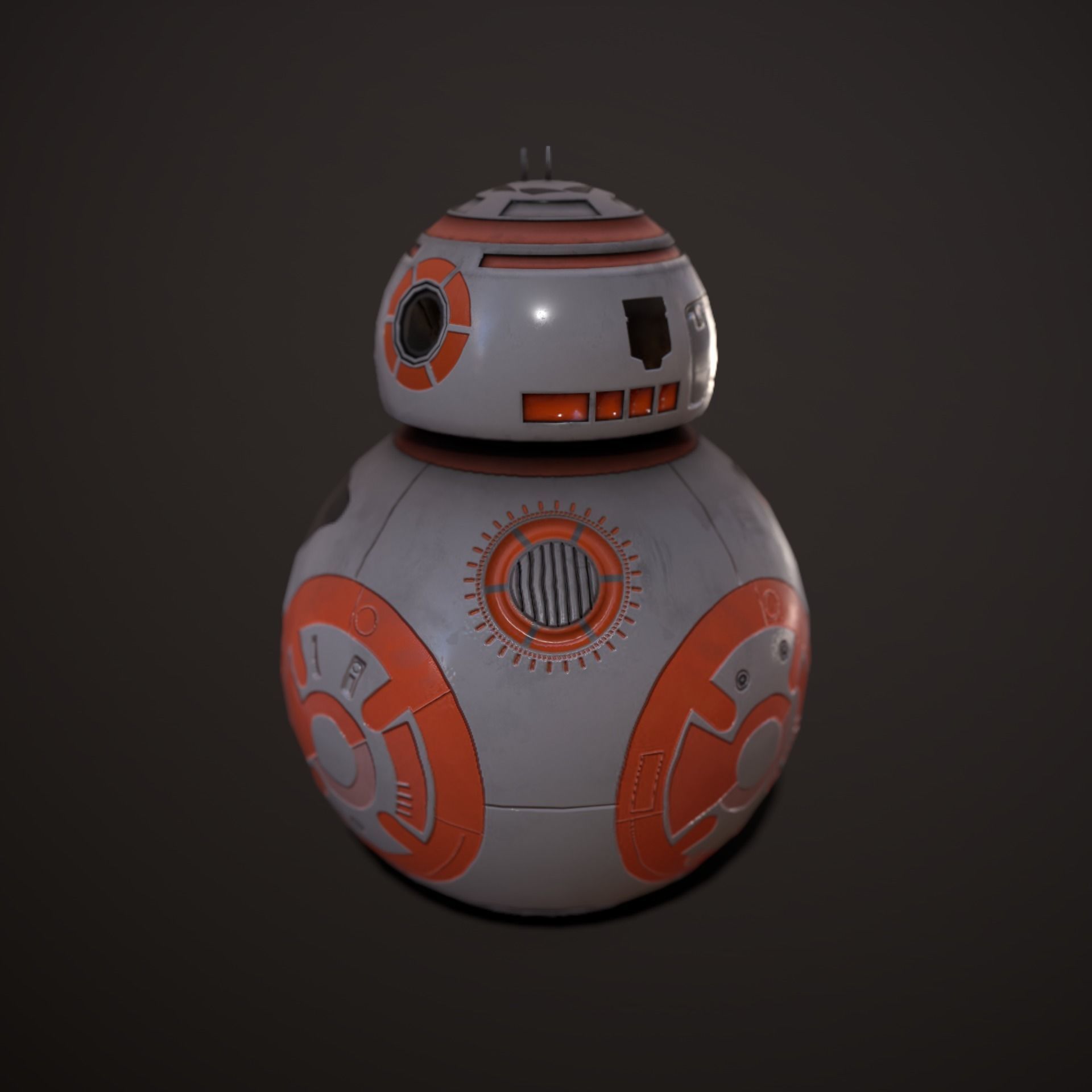 Droid V4 Low-poly 3D model_6
