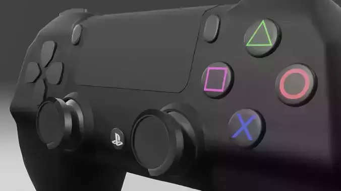 PlayStation Dualshock 4 Wireless Controller - Animation Low-poly 3D model