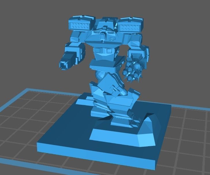 Printable Ranged Assault Mech 28mm 3D print model_2