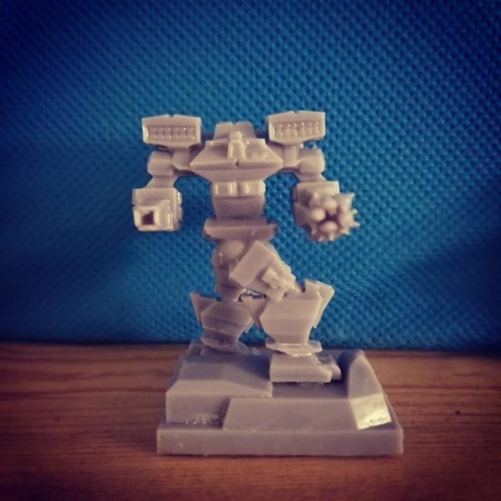 Printable Ranged Assault Mech 28mm 3D print model_3