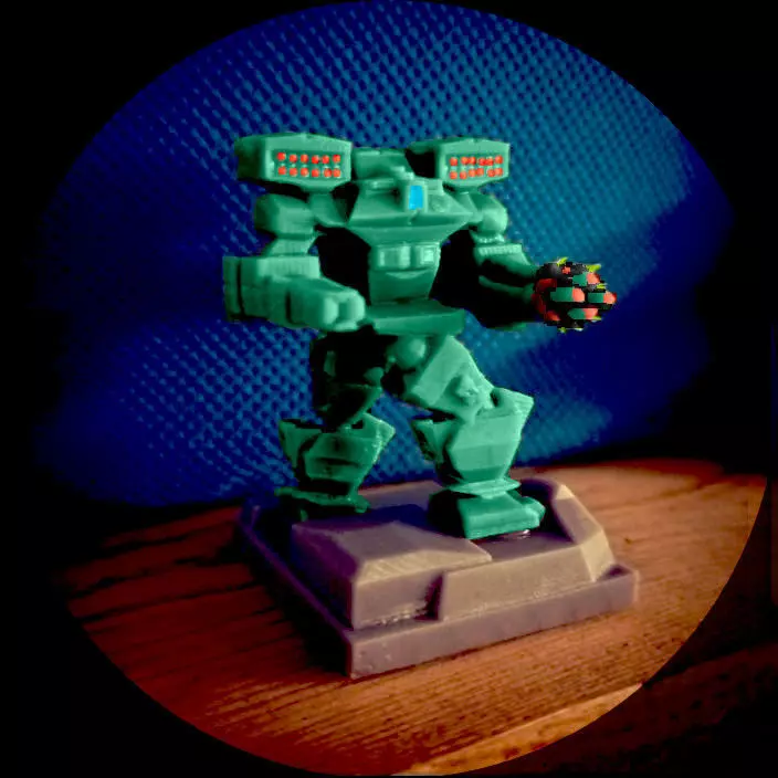Printable Ranged Assault Mech 28mm 3D print model_0