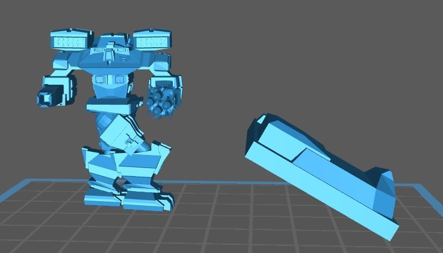 Printable Ranged Assault Mech 28mm 3D print model_5