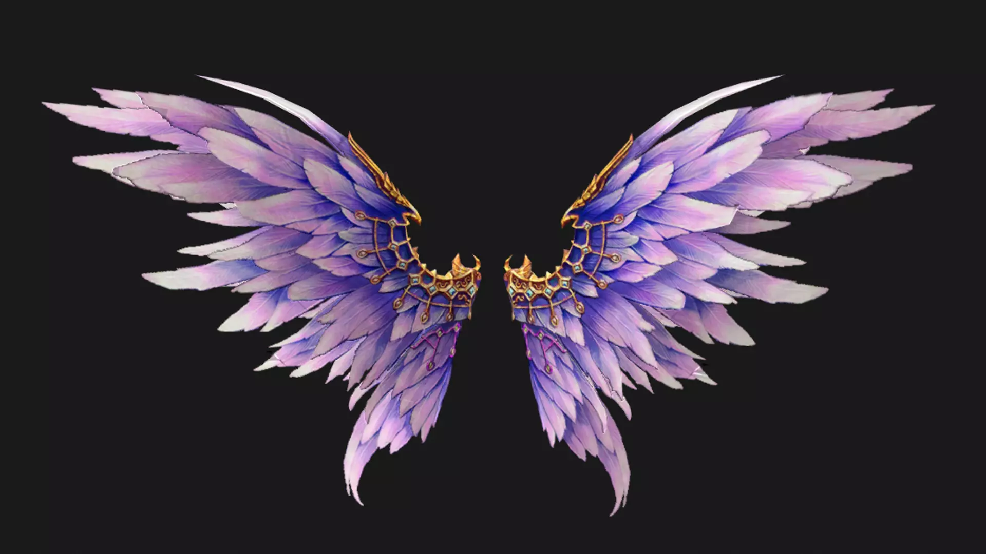Angel Wing Low-poly 3D model_0