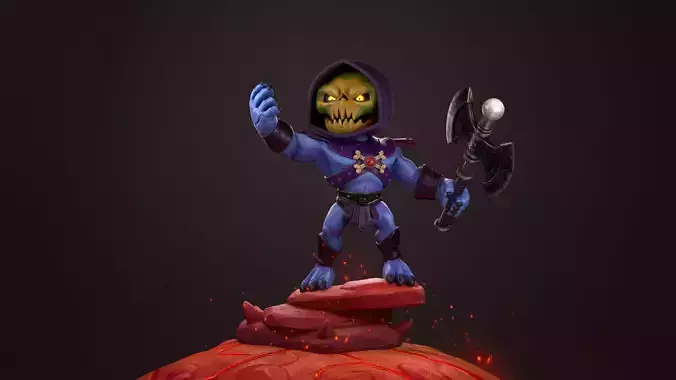 SKELETOR demon on throne