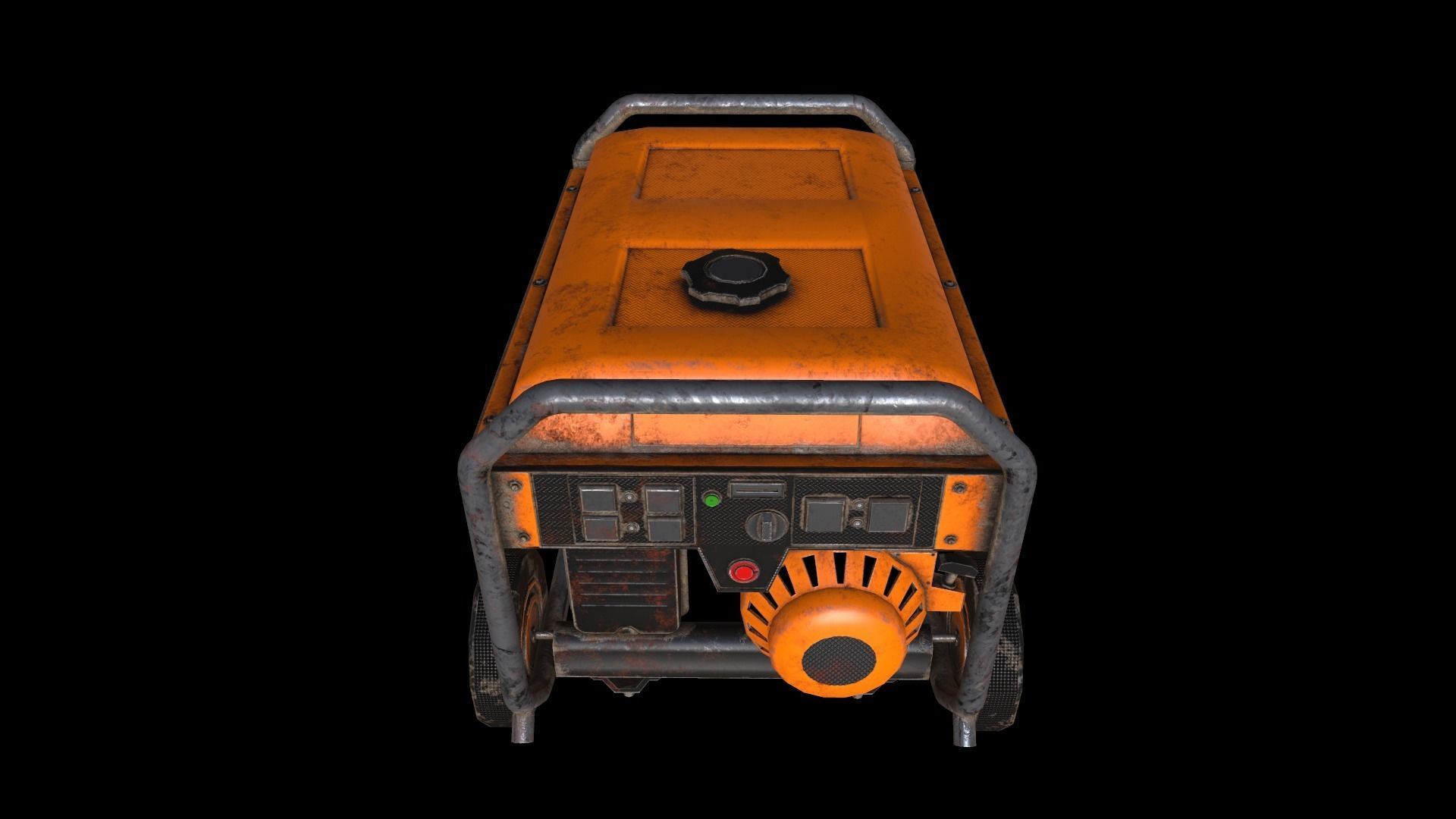 Portable Generator Low-poly 3D model_8