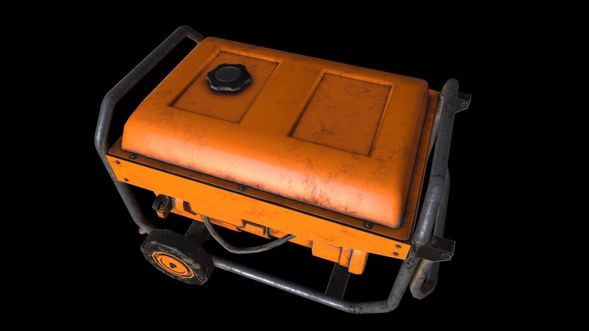 Portable Generator Low-poly 3D model_5