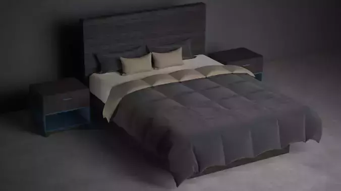 simple double bed
