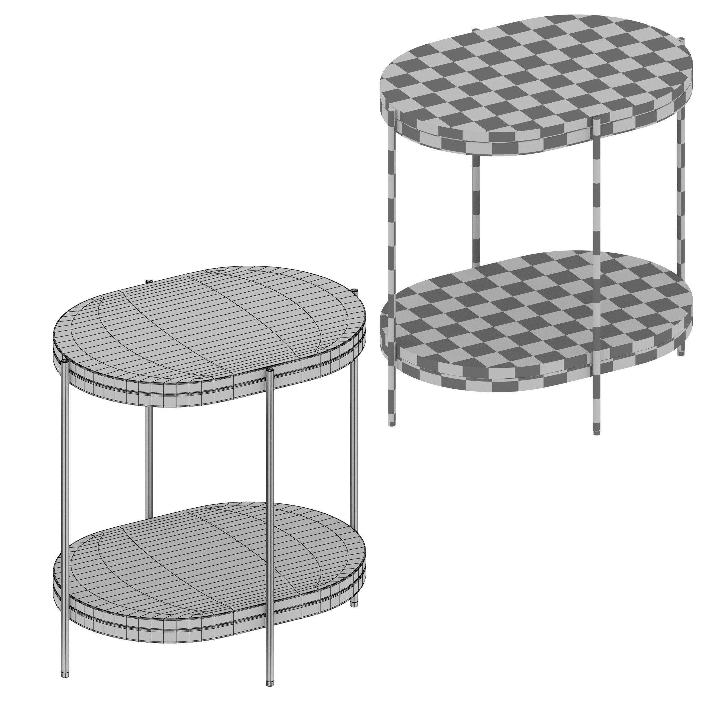 Lila Oval Nightstand Crate and Barrel 3D model_12