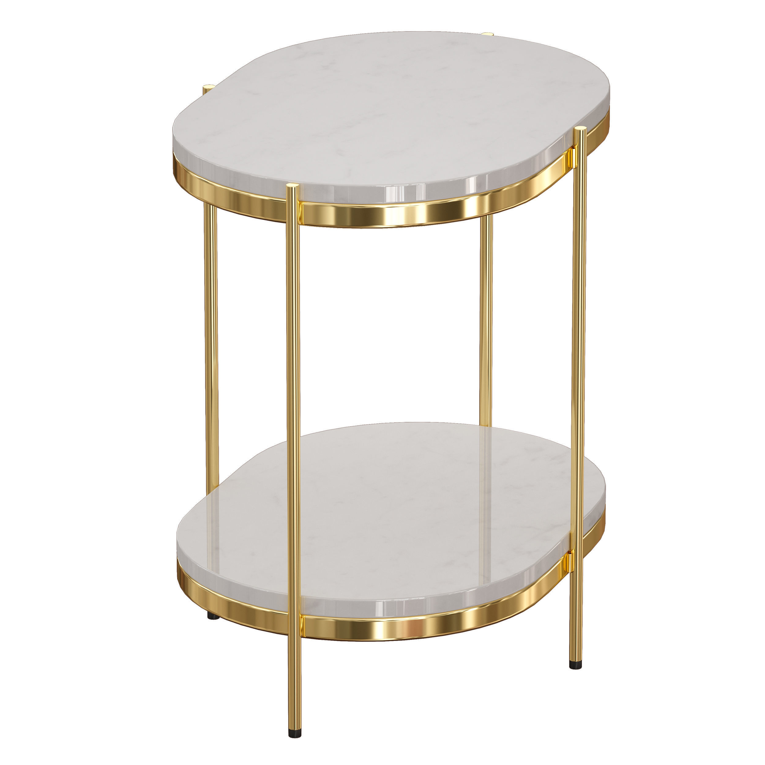 Lila Oval Nightstand Crate and Barrel 3D model_7