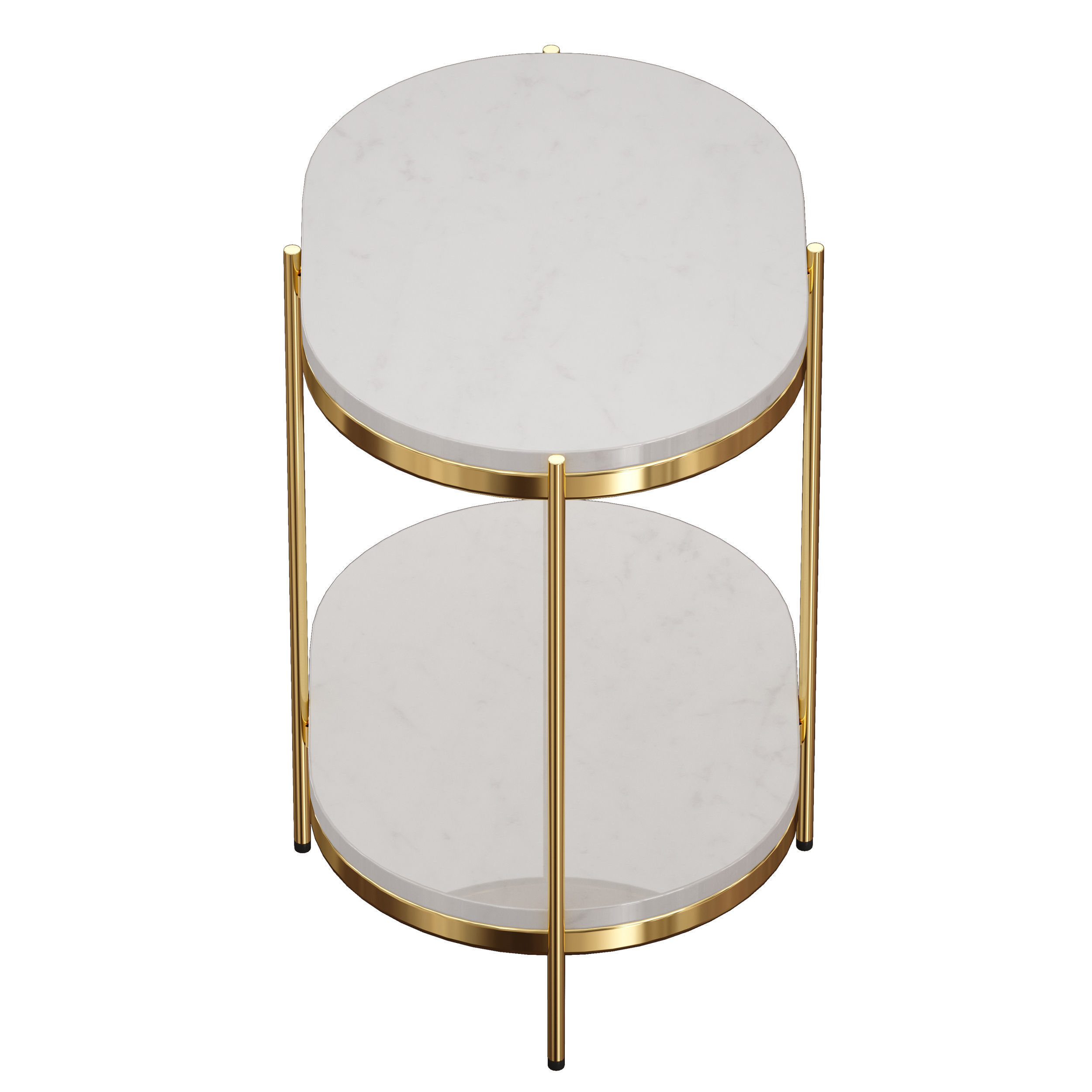 Lila Oval Nightstand Crate and Barrel 3D model_8