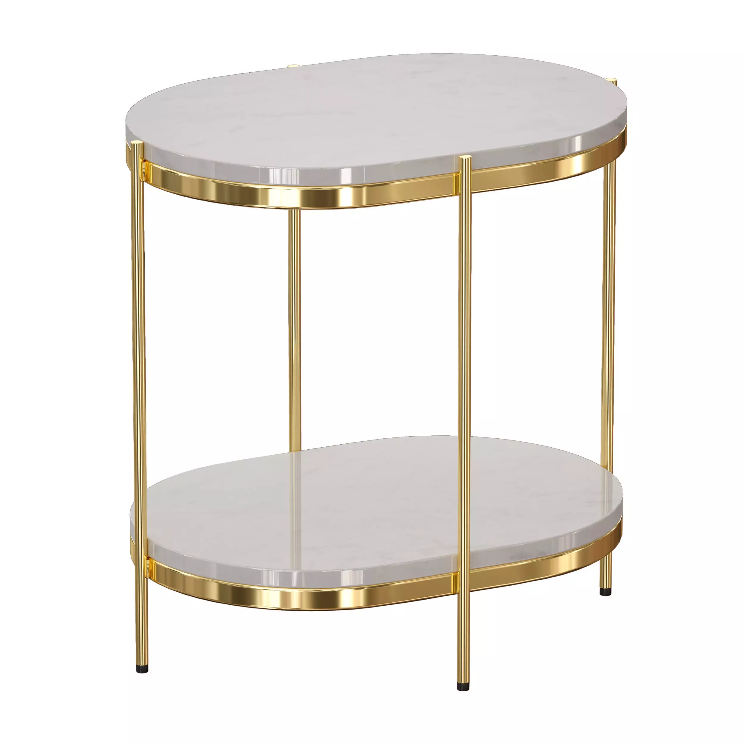 Lila Oval Nightstand Crate and Barrel 3D model_0