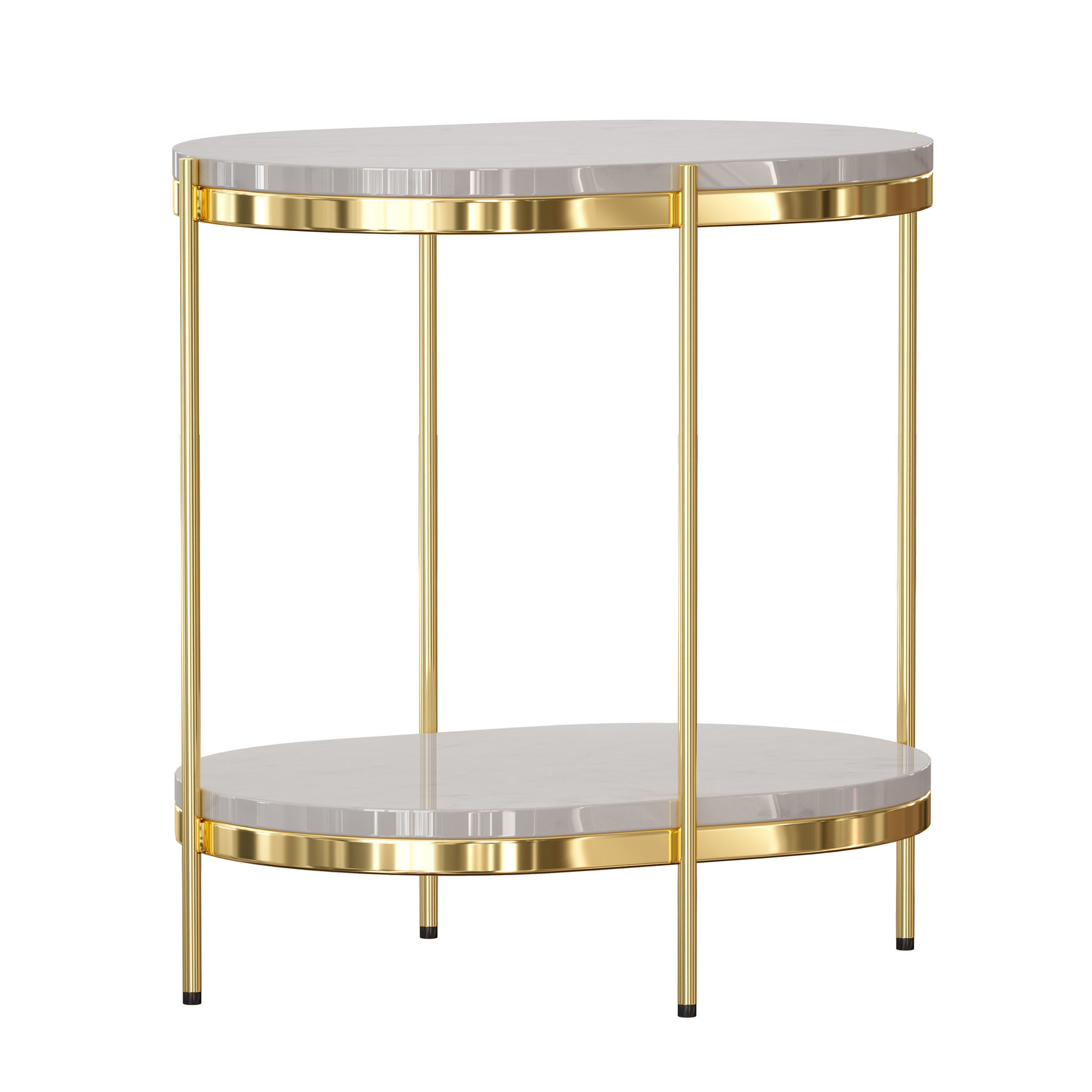 Lila Oval Nightstand Crate and Barrel 3D model_1