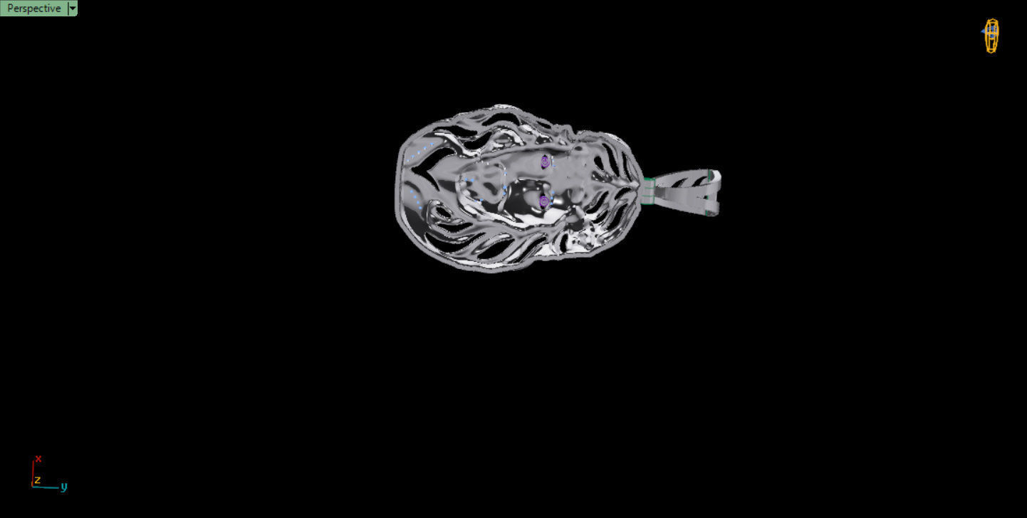 Jesus Face pendante with gems 3D print model_11