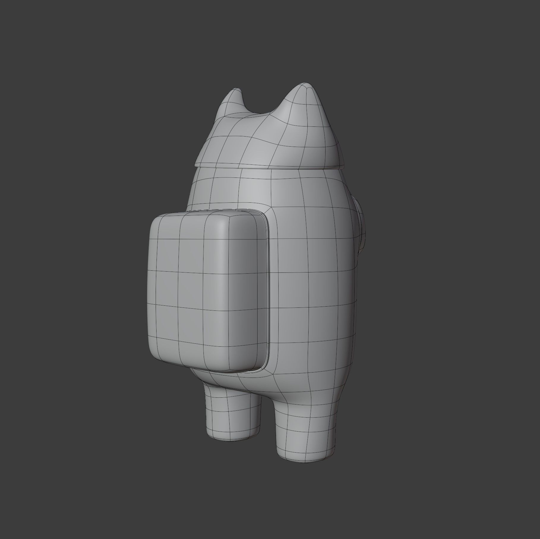 Among Us Cat Head Hat Character 3D model_14