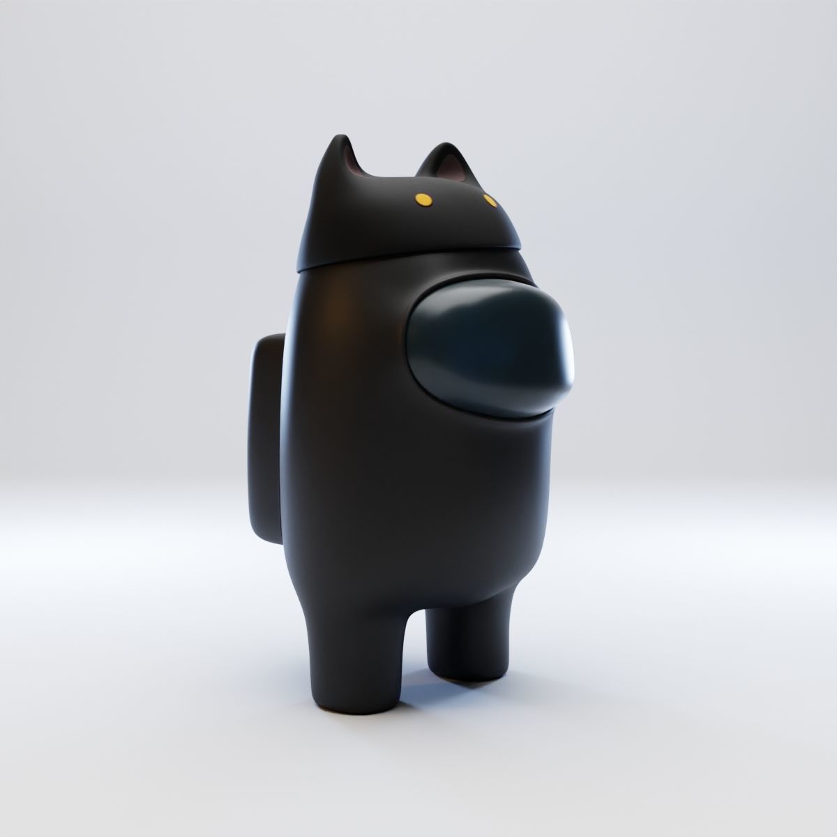 Among Us Cat Head Hat Character 3D model_8