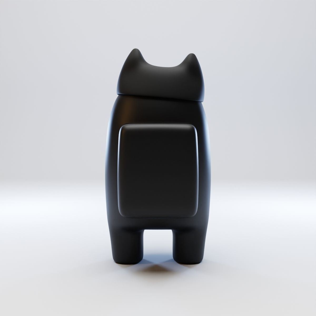 Among Us Cat Head Hat Character 3D model_5