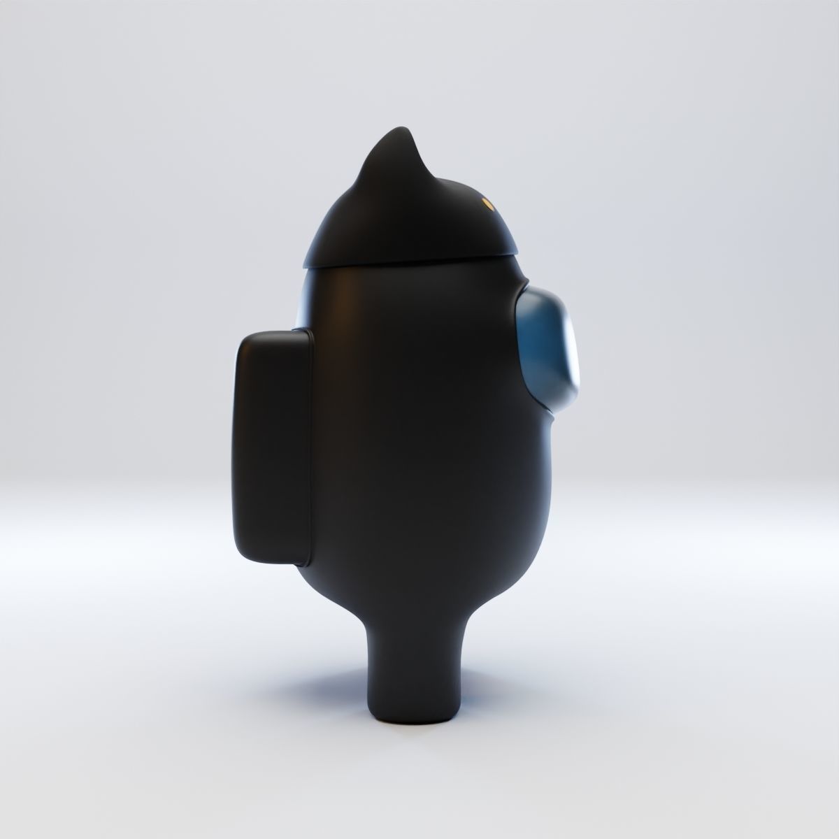 Among Us Cat Head Hat Character 3D model_7