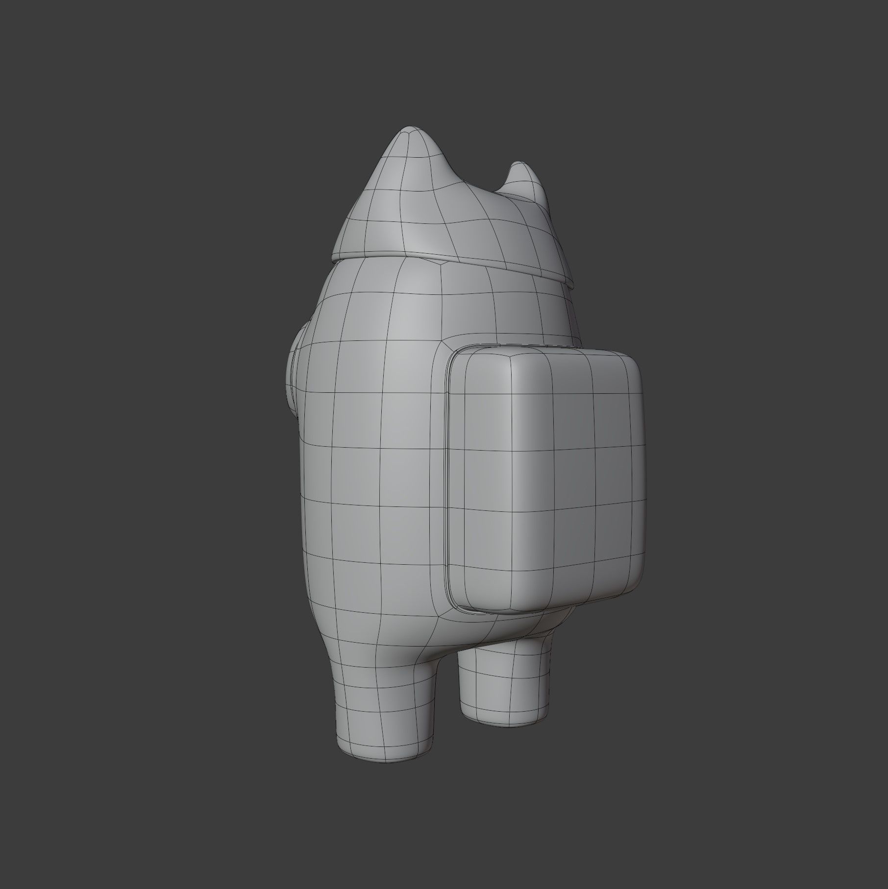 Among Us Cat Head Hat Character 3D model_12