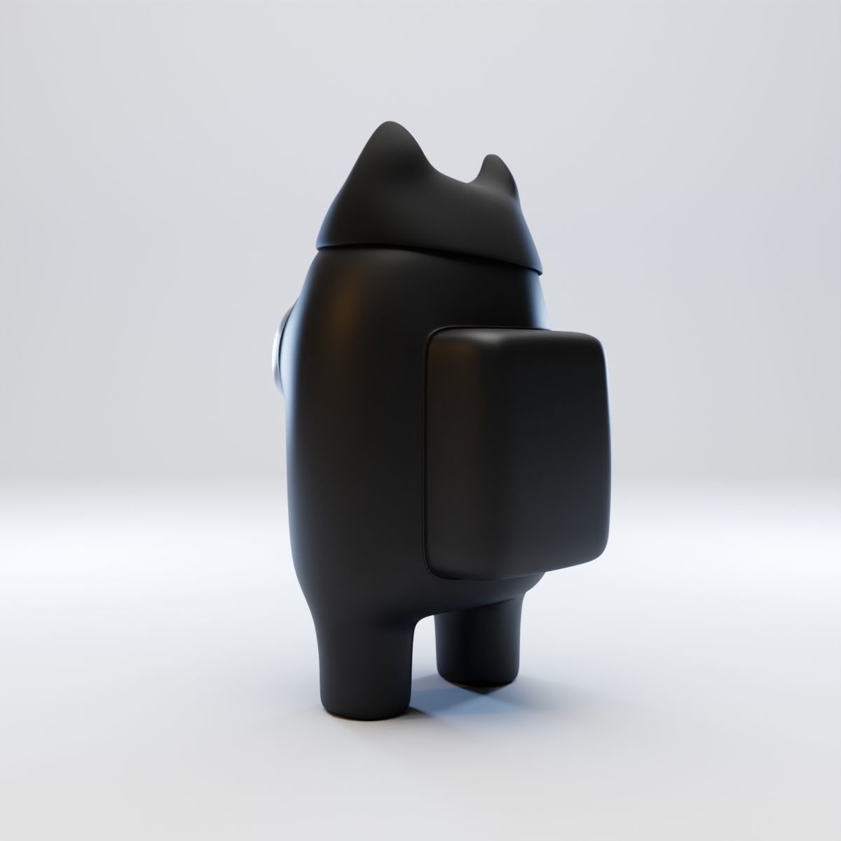 Among Us Cat Head Hat Character 3D model_4