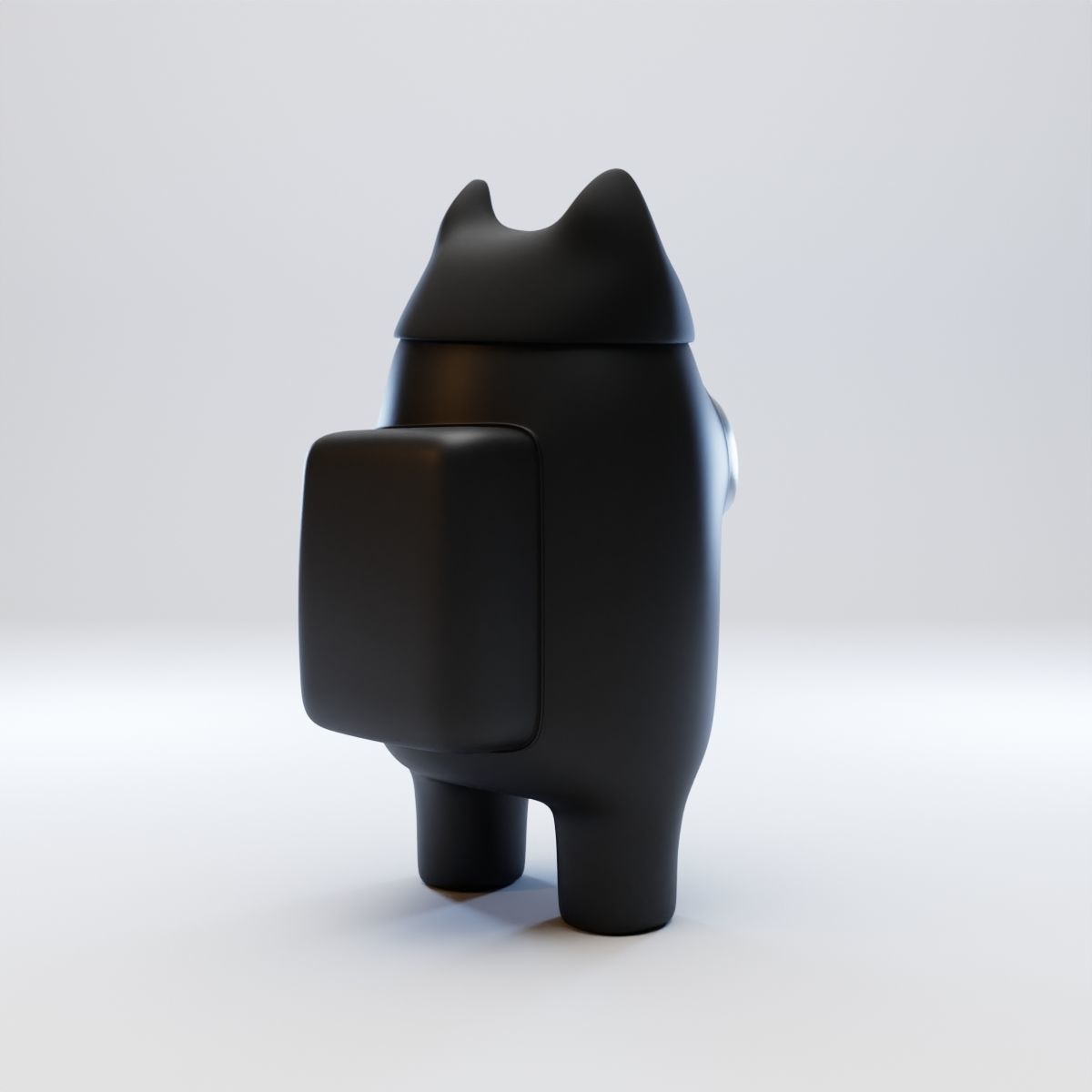 Among Us Cat Head Hat Character 3D model_6