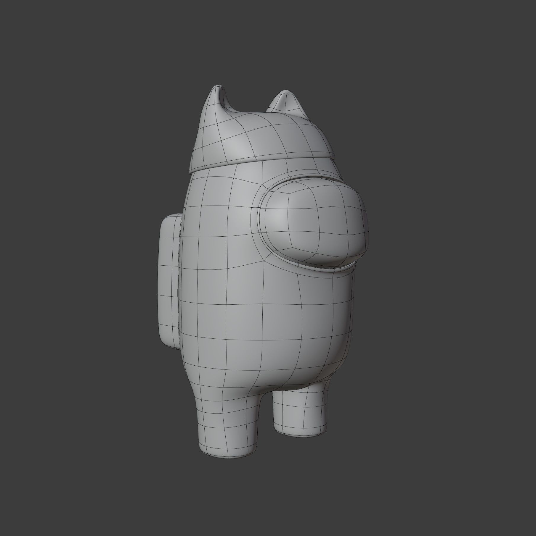 Among Us Cat Head Hat Character 3D model_16