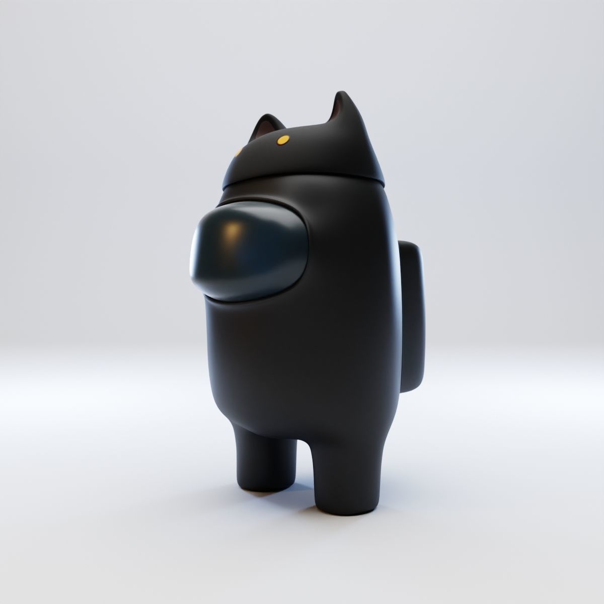 Among Us Cat Head Hat Character 3D model_2