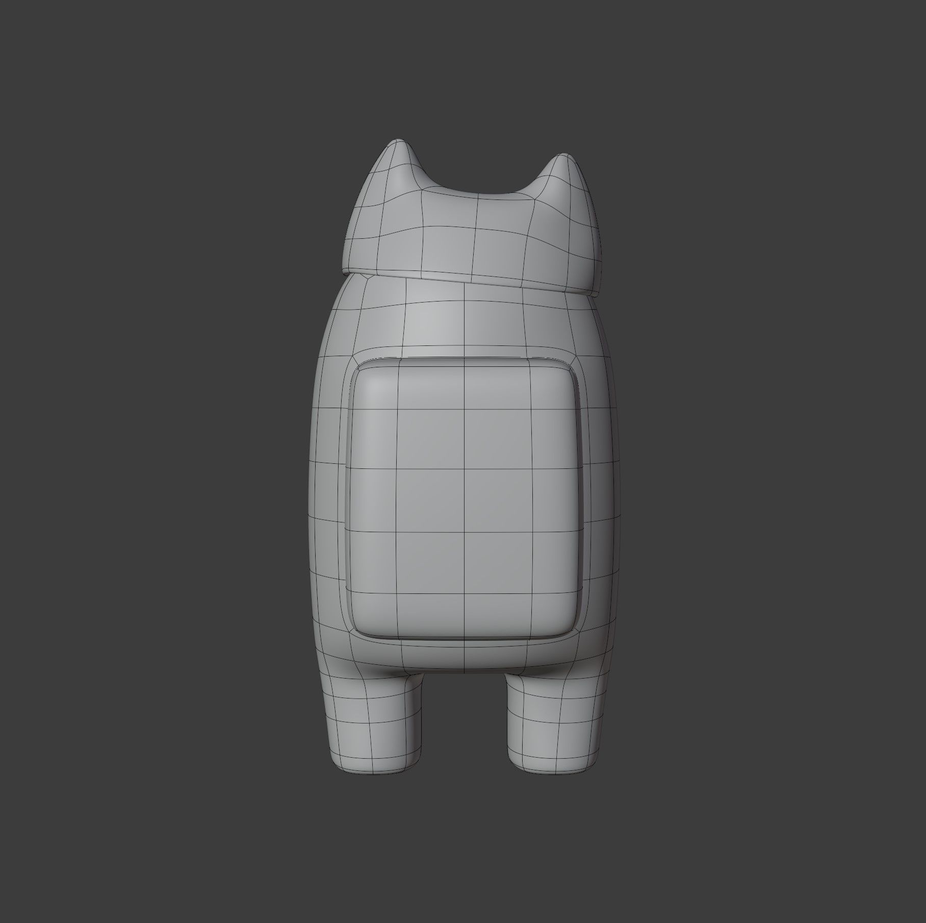 Among Us Cat Head Hat Character 3D model_13