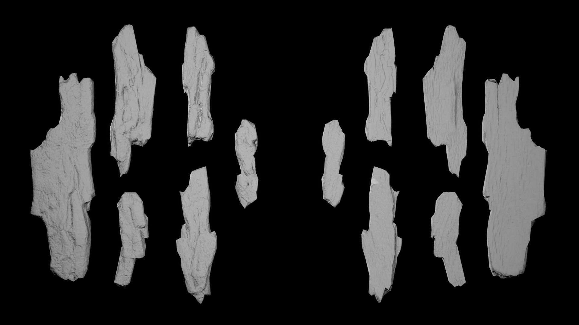 Bark Debris 4K Photoscanned Low-poly 3D model_13