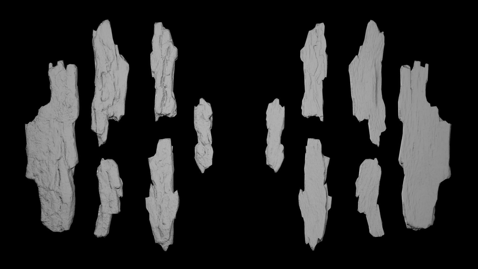 Bark Debris 4K Photoscanned Low-poly 3D model_12