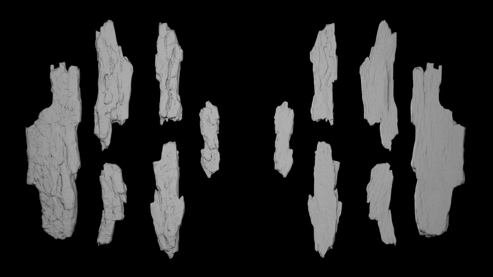 Bark Debris 4K Photoscanned Low-poly 3D model_11