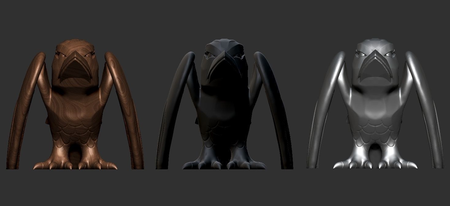 Free Stylized Raven 3D print ready Free 3D print model_10