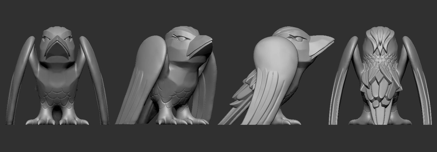 Free Stylized Raven 3D print ready Free 3D print model_2
