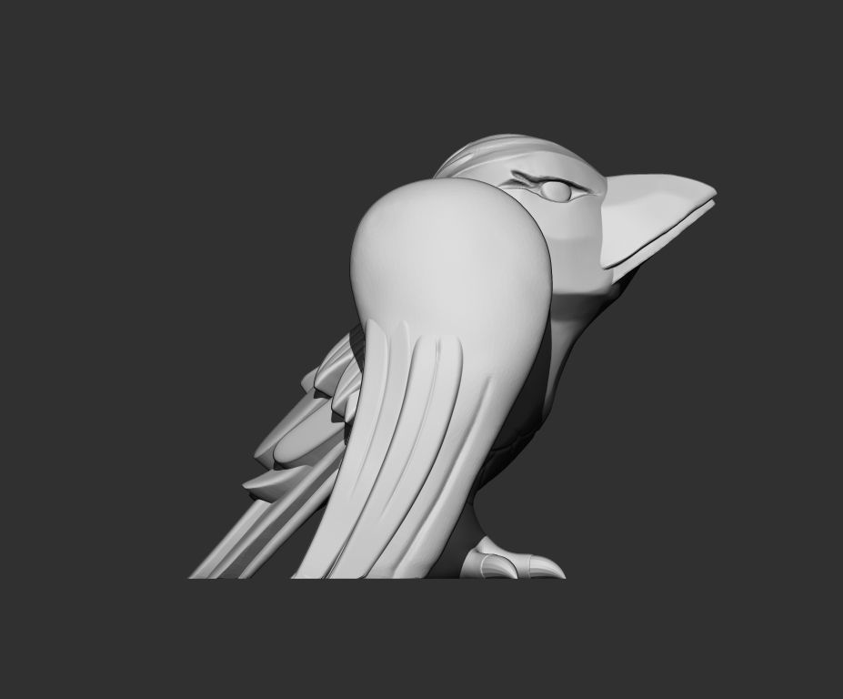Free Stylized Raven 3D print ready Free 3D print model_19