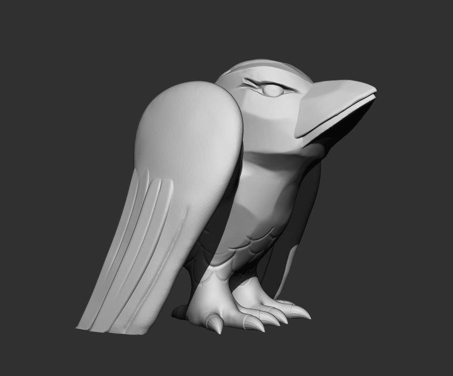 Free Stylized Raven 3D print ready Free 3D print model_18