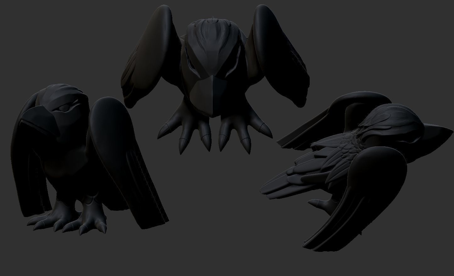 Free Stylized Raven 3D print ready Free 3D print model_5