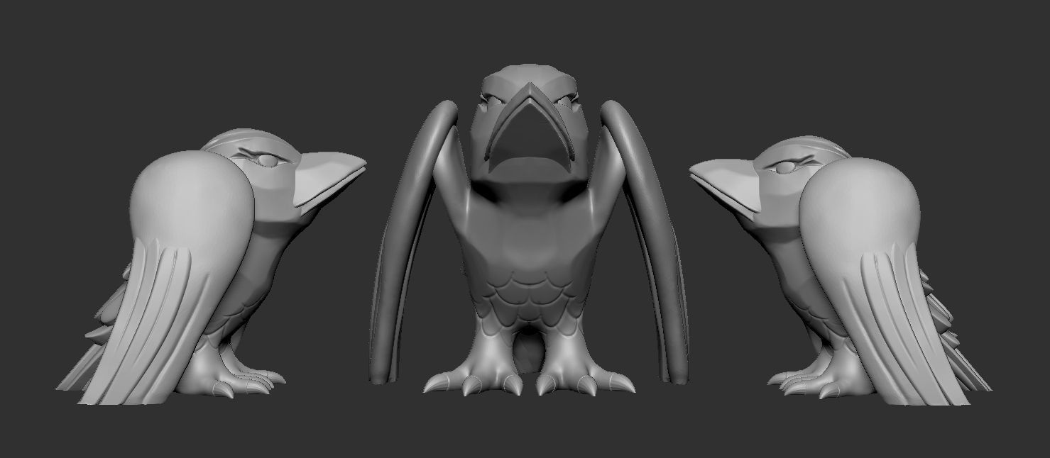 Free Stylized Raven 3D print ready Free 3D print model_4