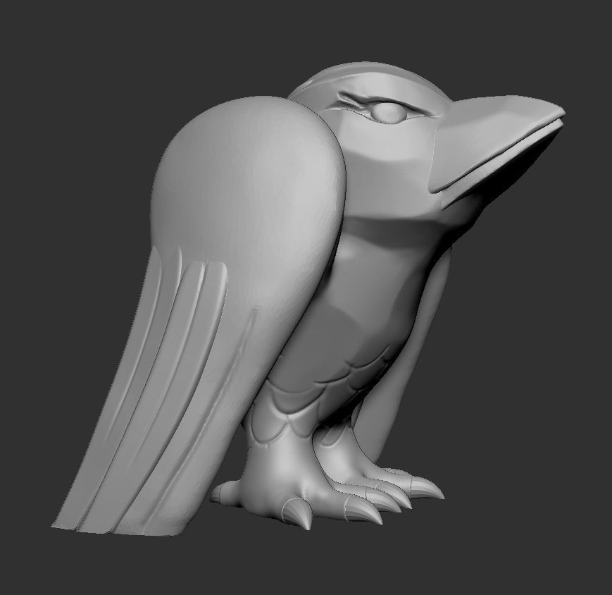 Free Stylized Raven 3D print ready Free 3D print model_11