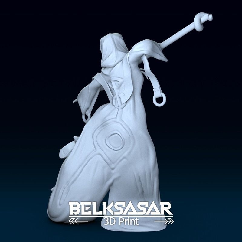 Fantasy Female Wizard Nude Version 3D print model_2