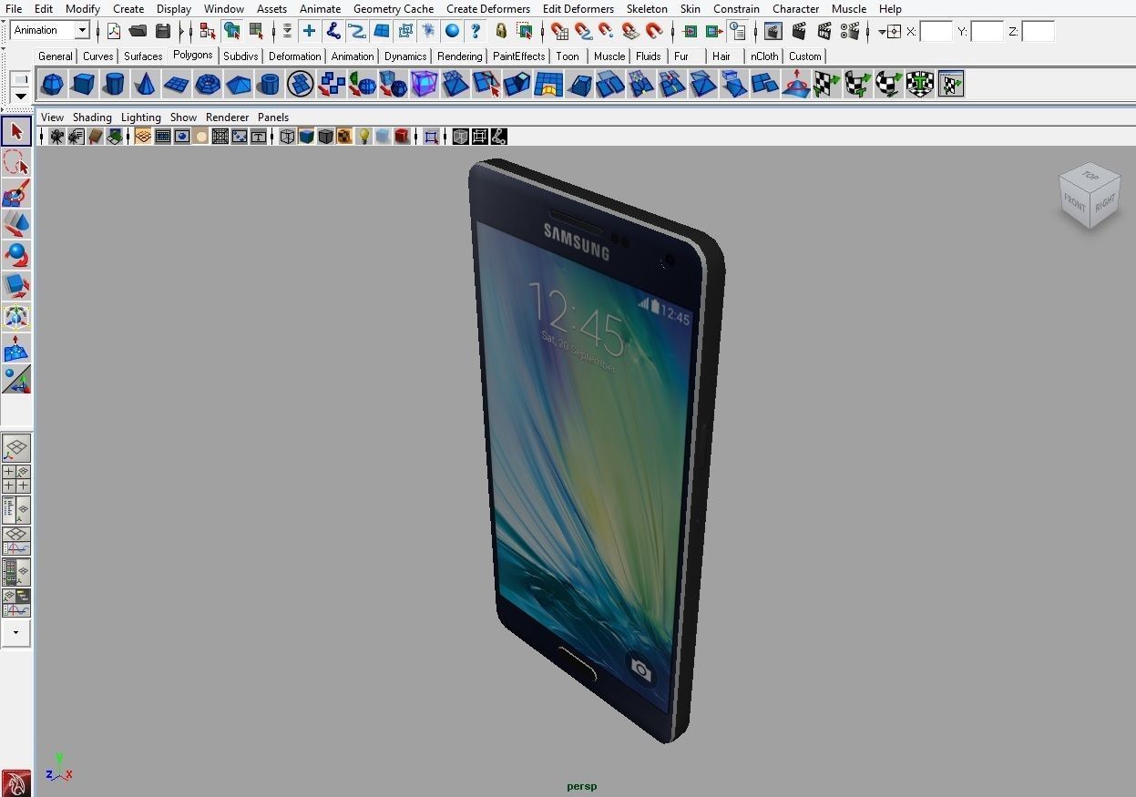 Samsung Galaxy A7 Black 3D model_8