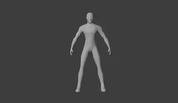 Low Poly Male Basemesh 1k Faces