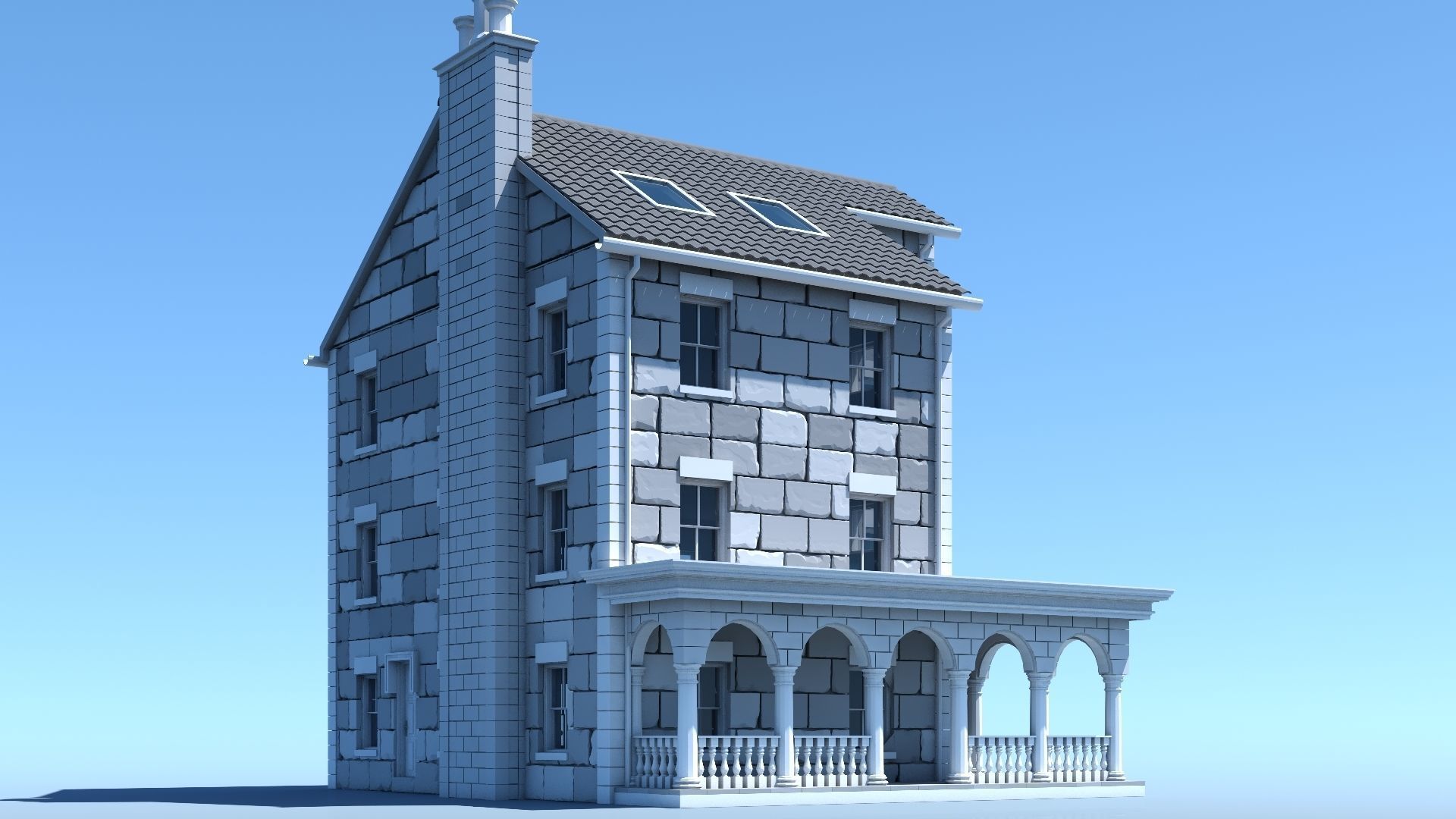 Mansion 04 3D model_2