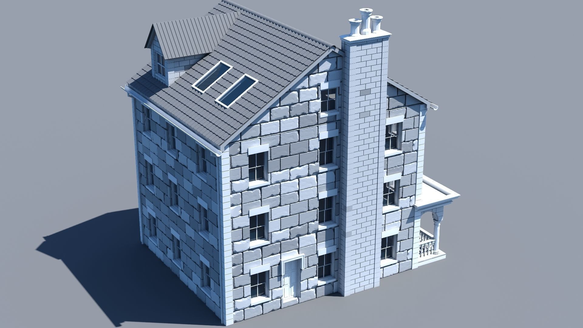Mansion 04 3D model_11
