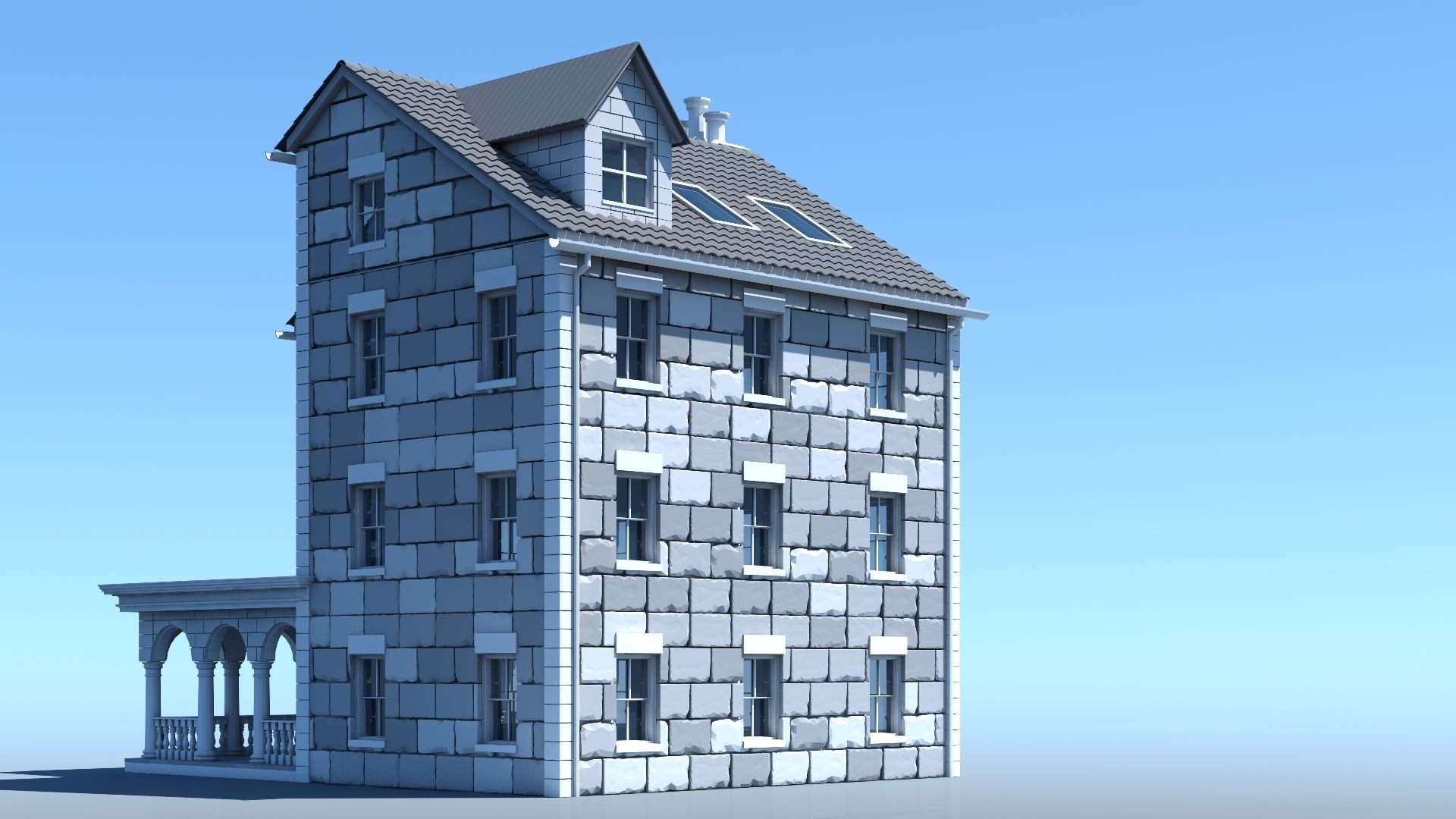 Mansion 04 3D model_5