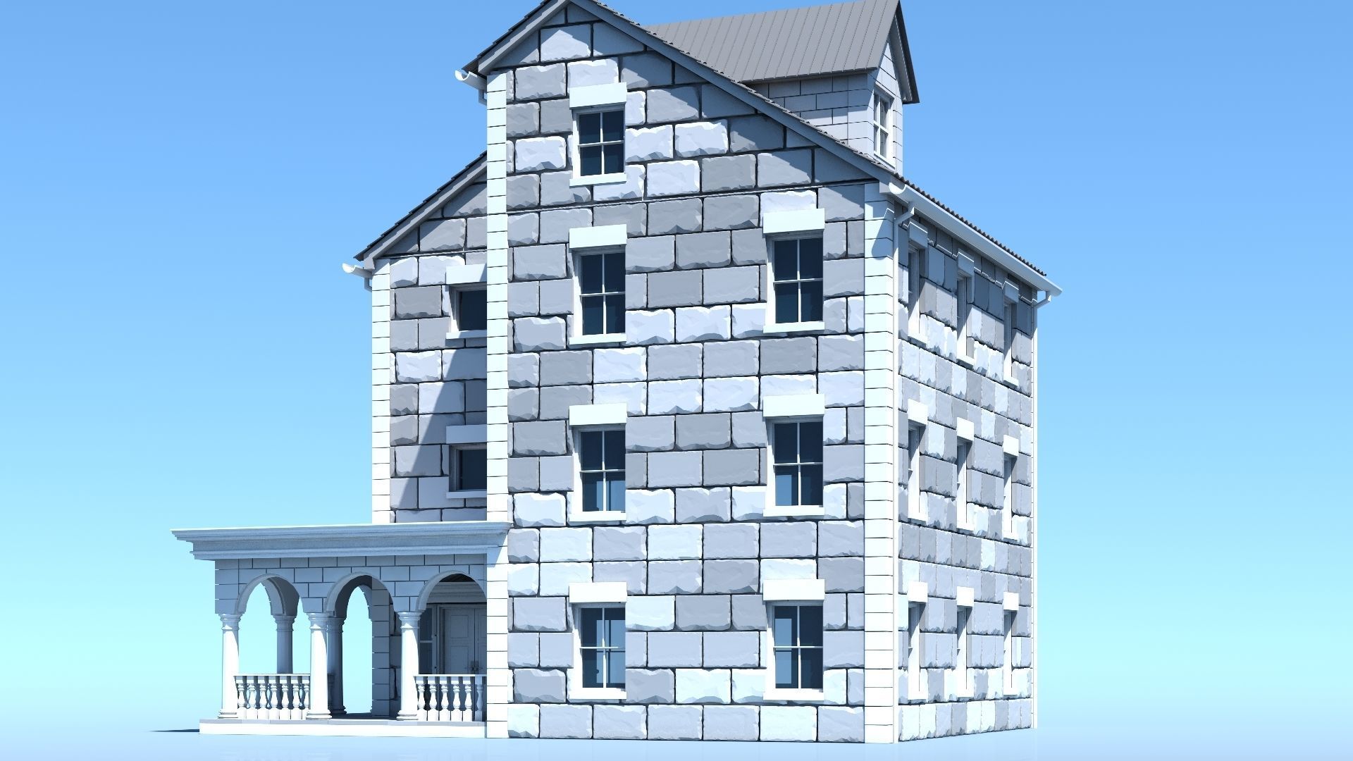 Mansion 04 3D model_7