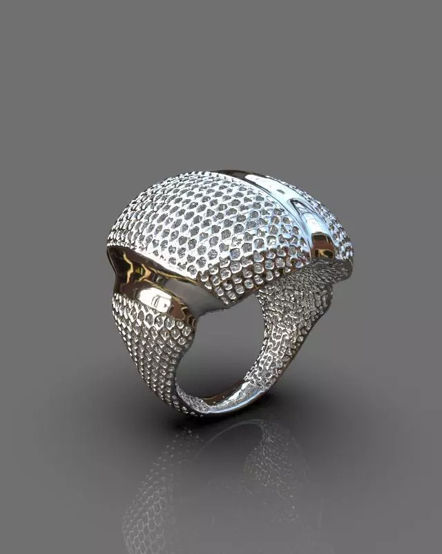 Stylized ring 3D print model